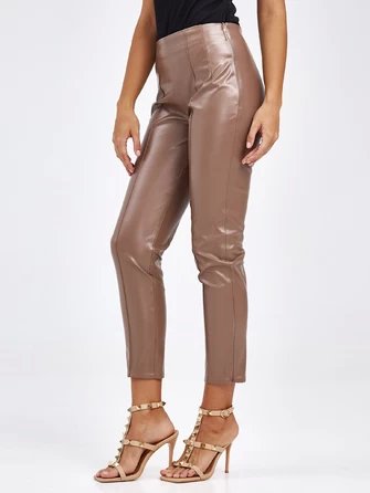 Кожаные брюки из экокожи для женщин 4820740-1